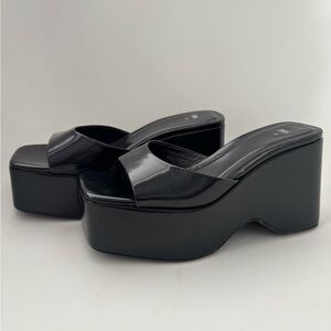 Zara - platform leather sandals - Size 39